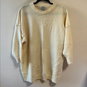 Yellow Cab Light Yellow Oversized Sweater size large vintage y2k